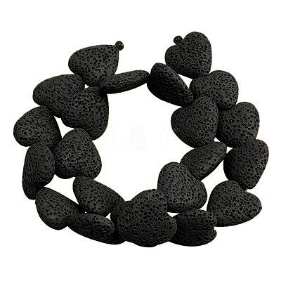 Dyed Natural Lava Rock Bead Strands G917-11-1