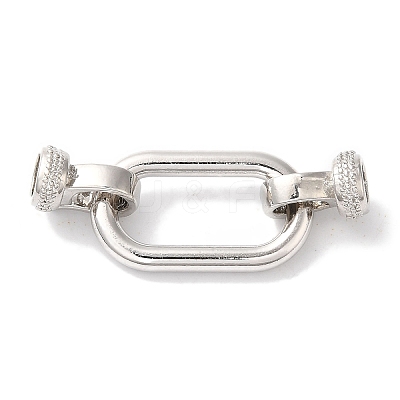 Rectangle Rack Plating Brass Fold Over Clasps KK-A225-01B-P-1