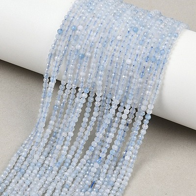 Natural Aquamarine Beads Strands G-B171-C01-2mm-1