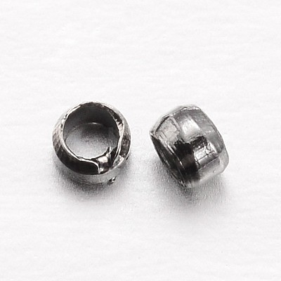 Rondelle Brass Crimp Beads KK-L134-27B-1