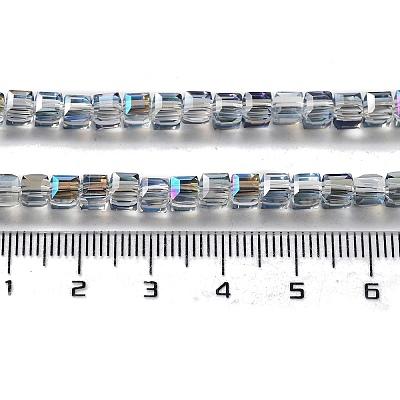 Electroplate Glass Bead Strands X-EGLA-R064-4mm-05-1