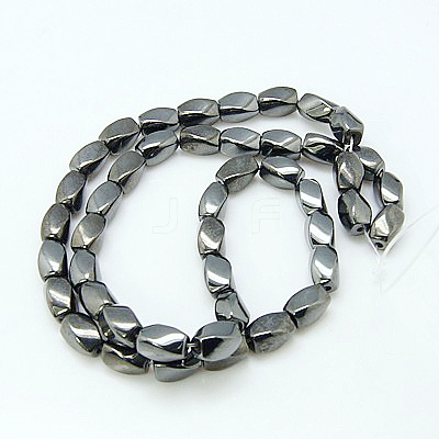 Non-Magnetic Synthetic Hematite Beads Strands G-E001-4-9x6mm-1