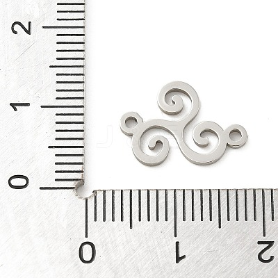 201 Stainless Steel Laser Cut Connector Charms STAS-R133-02P-01-1