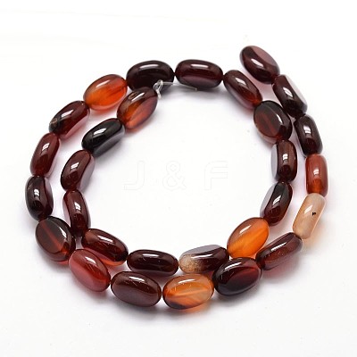 Natural Carnelian Oval Bead Strands G-L290-02-1