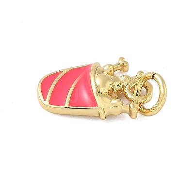 Brass Enamel Charms KK-C110-14A-01G-1