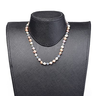 Cultured Freshwater Pearl Beaded Necklaces NJEW-JN02663-1