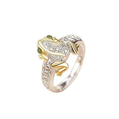 Brass with Crystal Rhinestone Finger Rings FS-WG7BD91-01-1