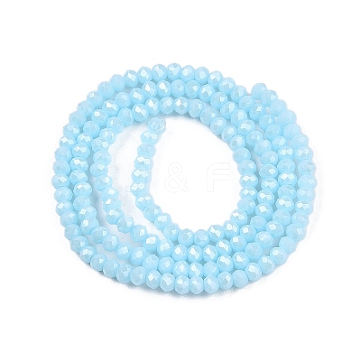 Electroplate Glass Beads Strands EGLA-A044-P1mm-A06-1