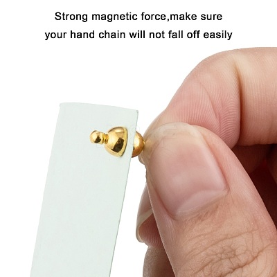 Round Brass Magnetic Clasps with Loops KK-D331-G-NF-1