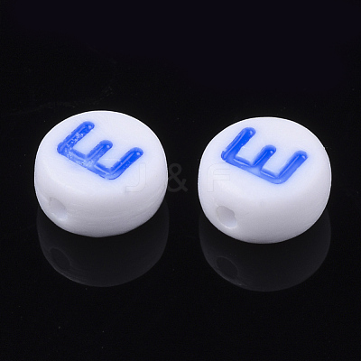 Initial Acrylic Beads X-OACR-E001-20E-1