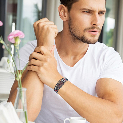 1Pc Alloy & Leather Cord Bracelets for Men Women BJEW-CL0001-56-1