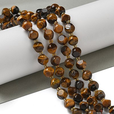Natural Tiger Eye Beads Strands G-K387-A04-02-1