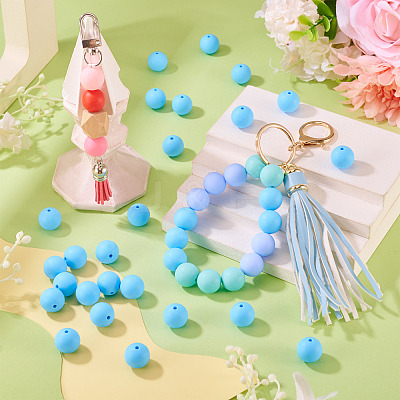 50Pcs Food Grade Eco-Friendly Silicone Beads SIL-TA0002-89I-1