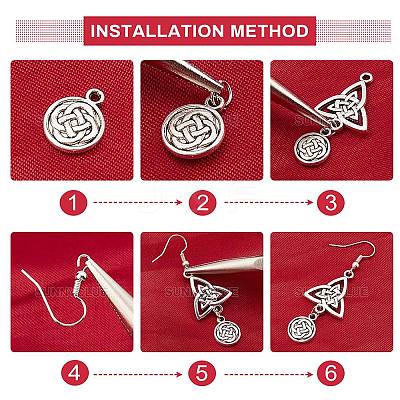 DIY Knot Drop Earring Making Kit DIY-SC0018-18-1