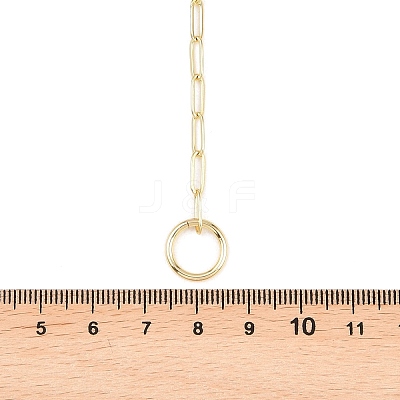 Brass Paperclip Chain Y Lariat Necklaces NJEW-H087-06F-G-1