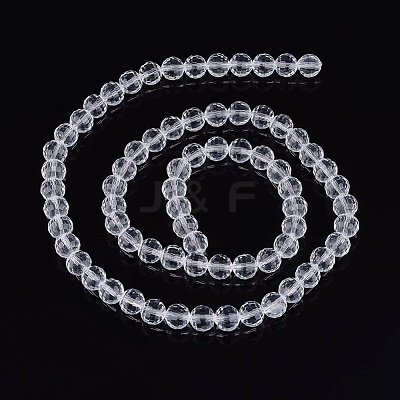 Transparent Glass Bead Strands X-GLAA-R095-10mm-15-1