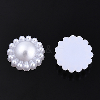 ABS Plastic Imitation Pearl Cabochons SACR-R861-12mm-Z9-1