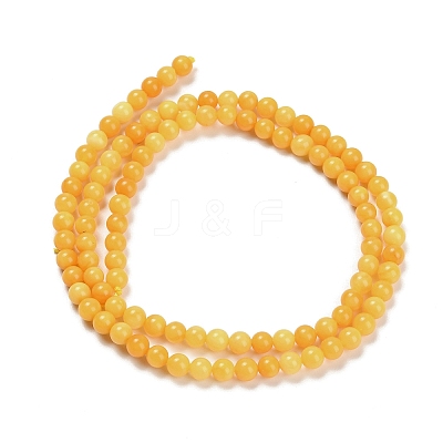 Natural Beeswax Beads Strands G-Z100-A01-4mm-1