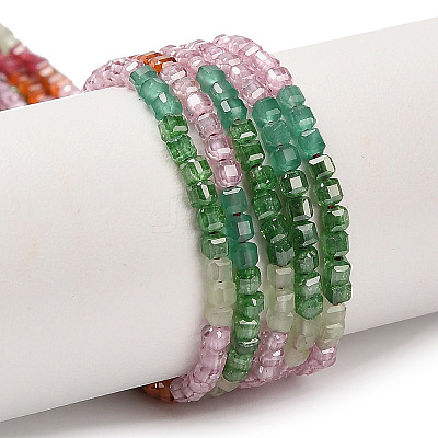 Gradient Color Cubic Zirconia Bead Strands ZIRC-F144-02A-1