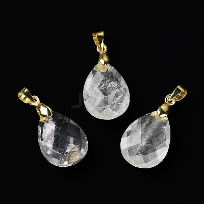Natural Quartz Crystal Pendants G-Q005-02G-08-1