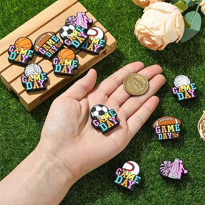 12Pcs 6 Styles Silicone Beads SIL-CJ0003-12-1