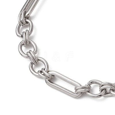 304 Stainless Steel Link Chain Bracelets for Women BJEW-JB13128-1