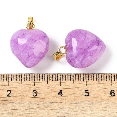 Dyed Natural Jade Pendants G-J386-H14-G-1
