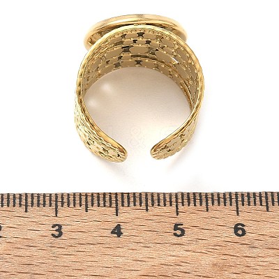304 Stainless Steel Cuff Ring Components SA-CBA37BC-15E-G-1