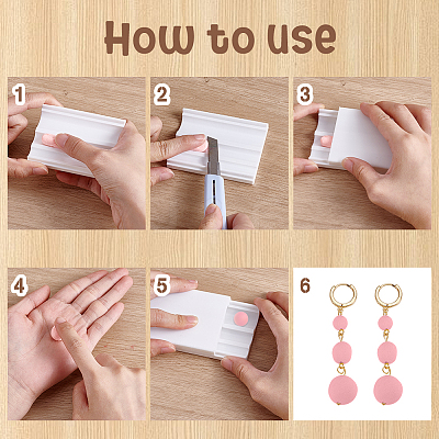 3Pcs Rectangle Plastic Clay Mold TOOL-WH0059-051B-1