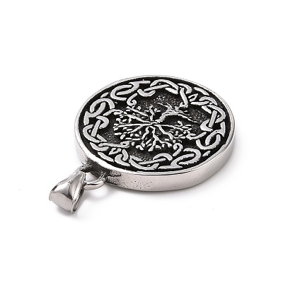 Hand Polished 304 Stainless Steel Pendants X-STAS-J039-08AS-1