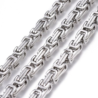 Tarnish Resistant 304 Stainless Steel Byzantine Chains CHS-K010-03A-P-1