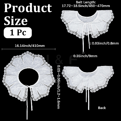 Polyester Embroidery Lace Collar AJEW-CY0002-85-1