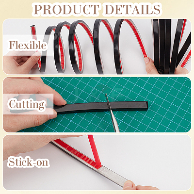 PVC Self-Adhesive Flexible Molding Trim DIY-WH20007-40B-06-1