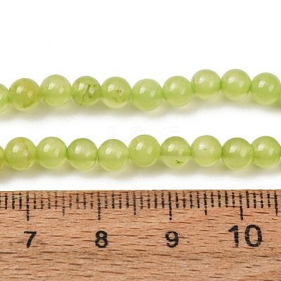 4MM Dyed Natural Green Jade Round Beaded Necklaces GG-CBAA808-04P-A-1