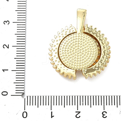 Brass Micro Pave Cubic Zirconia Open and Close Pendants KK-A282-05A-G-1