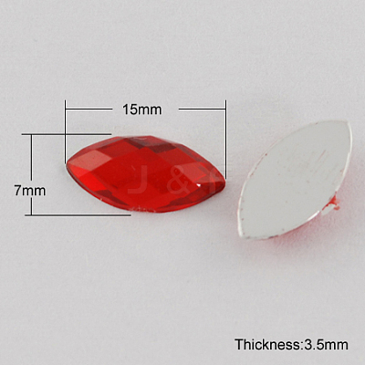 Acrylic Rhinestone Cabochons ACRT-S004-15x7mm-05-1