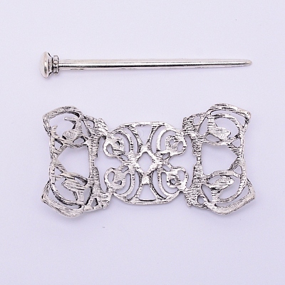 Tibetan Style Alloy Hair Forks OHAR-WH0016-34-1