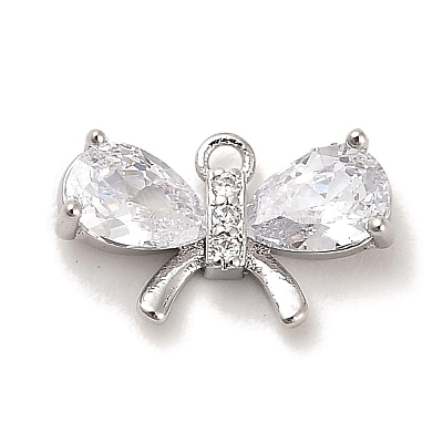 Brass Glass Charms KK-C054-21P-1