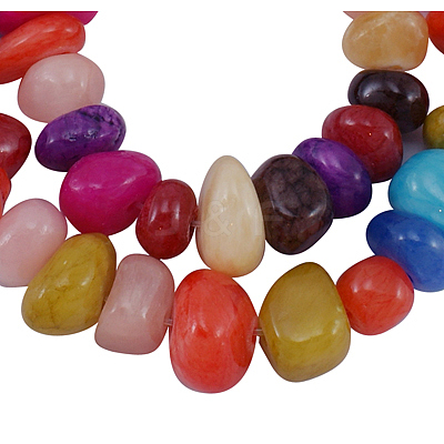 Natural Yellow Jade Beads Strands X-JBS001-46-1