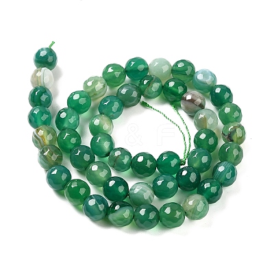 Natural Striped Agate/Banded Agate Beads Strands G-A246-8mm-06-1