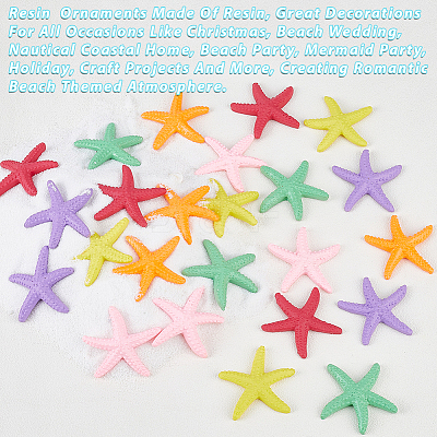 30Pcs 6 Colors Opaque Resin Cabochons AJEW-GF0013-81-1