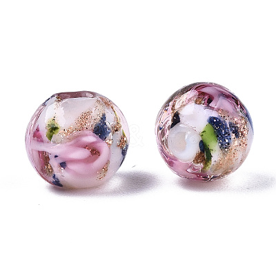 Handmade Gold Sand Lampwork Beads LAMP-S194-001I-1