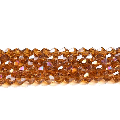 Transparent Electroplate Glass Beads Strands EGLA-A039-T2mm-B28-1