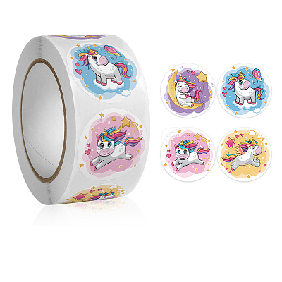 4 Patterns Cartoon Stickers Roll UNIC-PW0001-009B-1
