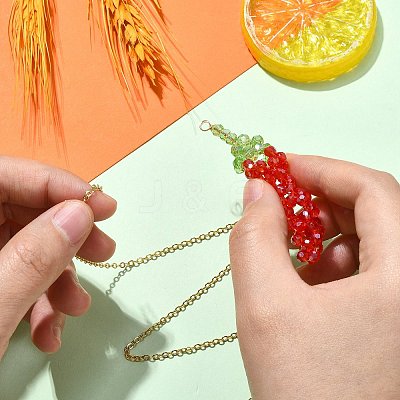 Glass Woven Big Pendants PALLOY-CJ00064-1