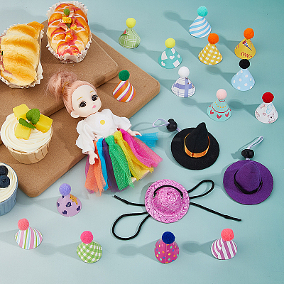 Birthday Hat Paper Cake Insert Card Decoration DIY-FH0010-01-1
