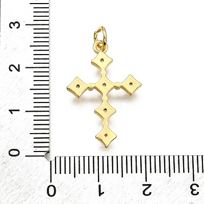 Brass Micro Pave Cubic Zirconia Pendants KK-Z100-34G-02-1