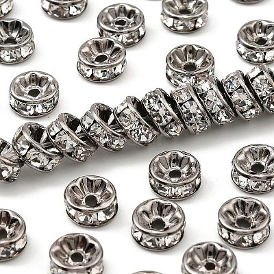 Brass Rhinestone Spacer Beads LS-X-RB-A014-Z8mm-01B-NF-1