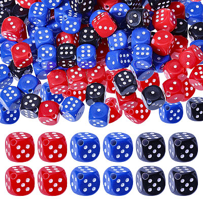 180Pcs 3 Colors Acrylic Beads OACR-CA0001-22-1
