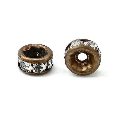 Brass Rhinestone Spacer Beads RB-A014-Z4mm-01AB-NF-1
